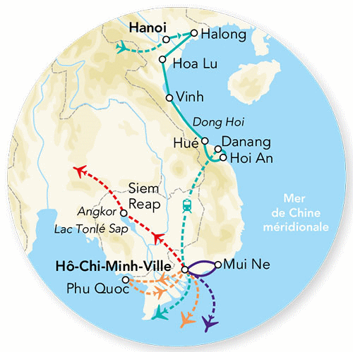 Circuit Splendeurs du Vitnam & Extension balnéaire Phu Quoc hanoi Vietnam