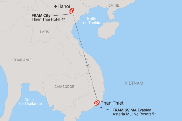 Combiné hôtels Thien Thai Hotel 4* Fram City Hanoi & Framissima Évasion Asteria Mui Ne hanoi Vietnam