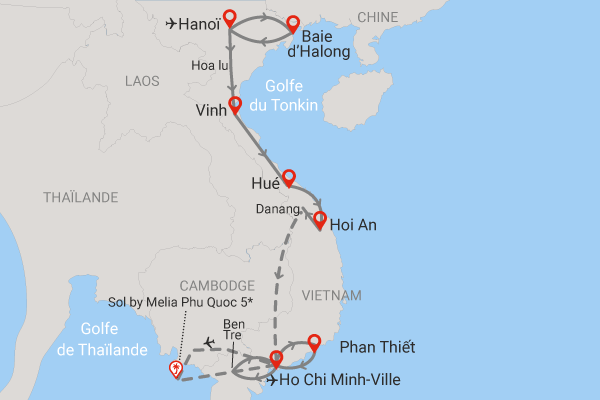 Combiné circuit et hôtel Vietnam Légendaire et extension 3 nuits au Mélia Phu Quoc Hanoi Vietnam