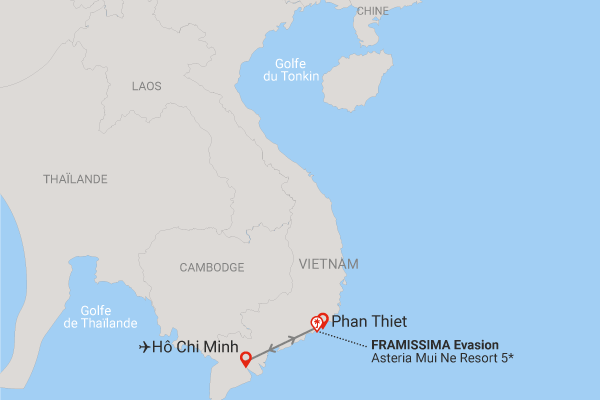 Combiné hôtels 2 nuits à Ho-Chi-Minh-Ville & Framissima Évasion Asteria Mui Ne Resort hochiminh Vietnam