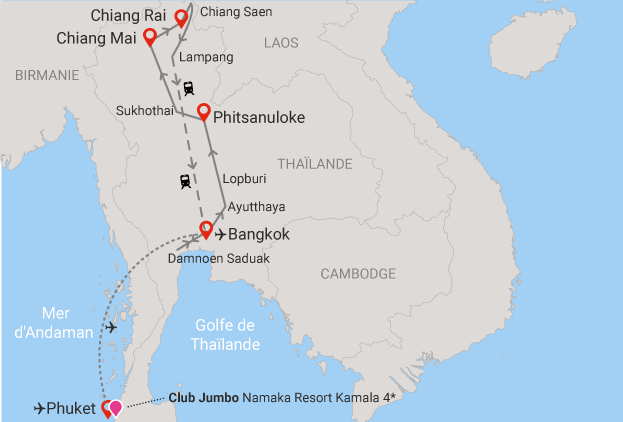 Combiné circuit et hôtel Essentiels de la Thaïlande, extension 7 nuits au Jumbo Namaka Resort Kamala - 2
