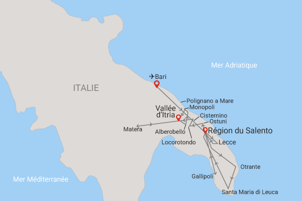 Autotour Balade sur les Routes Sauvages des Pouilles, arrivée Bari **** - 16