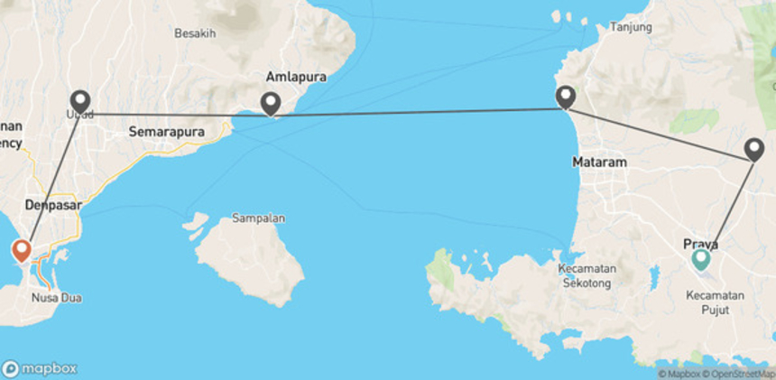 Circuit Sur la route des îles : Ubud, Candidasa et Lombok ****
