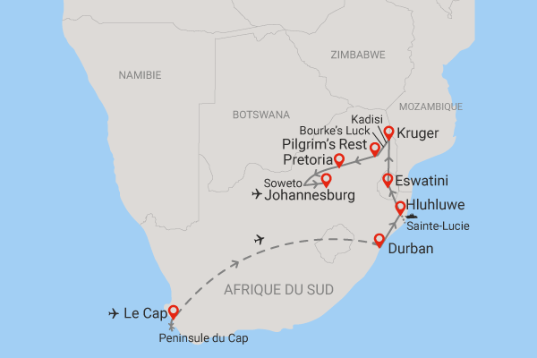 Circuit Toutes les richesses d'Afrique du Sud en privatif *** - 2